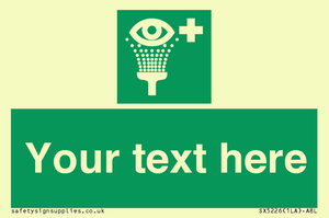 Custom Eye Wash Station Sign